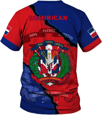 Mostprints Personalized Dominican Shirt 3D, Dominican Republic Shirts, Dominican Flag Unisex Republica Dominicana Shirt S-5XL