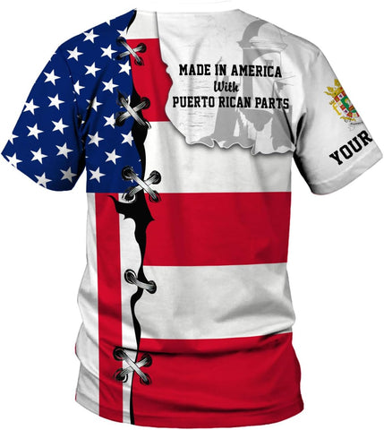 Suseaz Personalized Puerto Rico Shirts, Puerto Rican Pride Flag Tshirt Hoodie for Men and Women, Camisa Puerto Rico Shirt