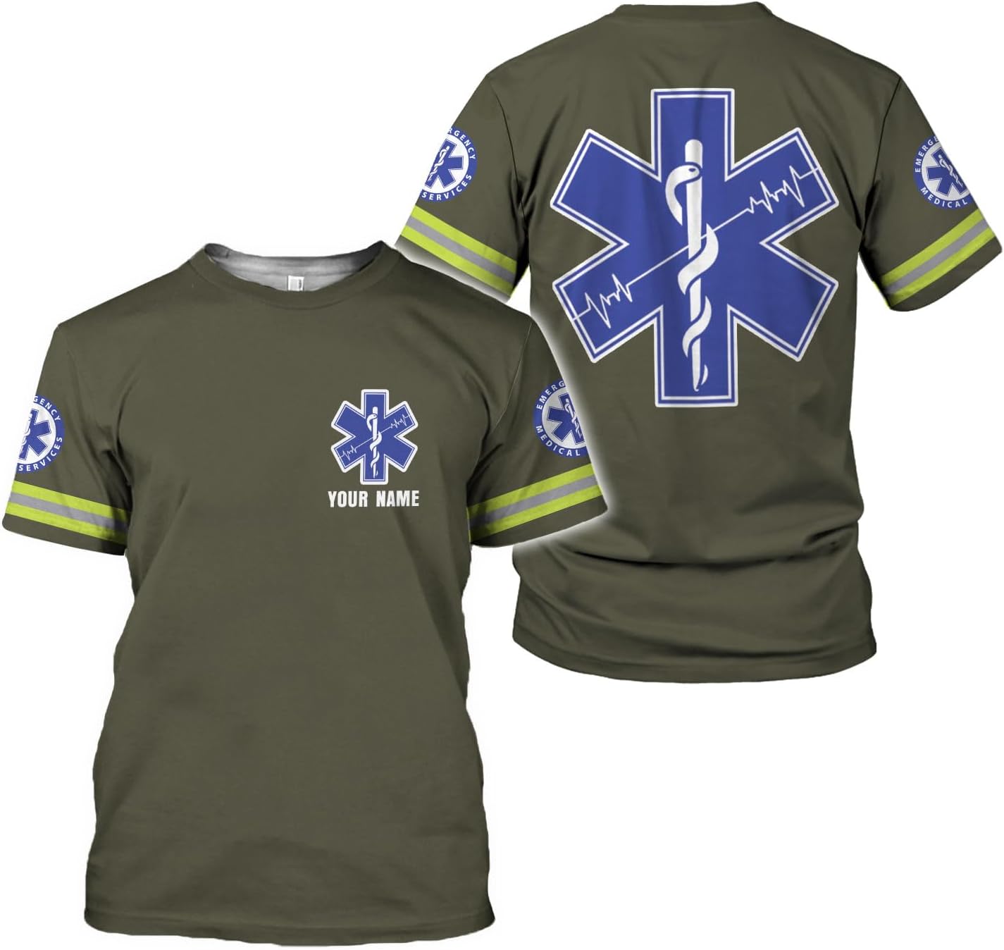 Podagree Personalized EMT Shirt, EMS Shirt, Customized EMS Shirts,EMT Paramedic Uniform Emergency Medical Technician Shirts