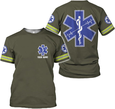 Podagree Personalized EMT Shirt, EMS Shirt, Customized EMS Shirts,EMT Paramedic Uniform Emergency Medical Technician Shirts