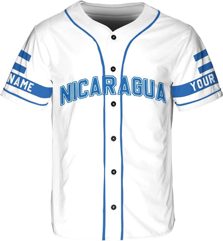 Royal Fight Personalized Nicaragua Baseball Jersey Custom Nicaragua Baseball Jersey for Men Women Nicaraguan Camisas Shirt