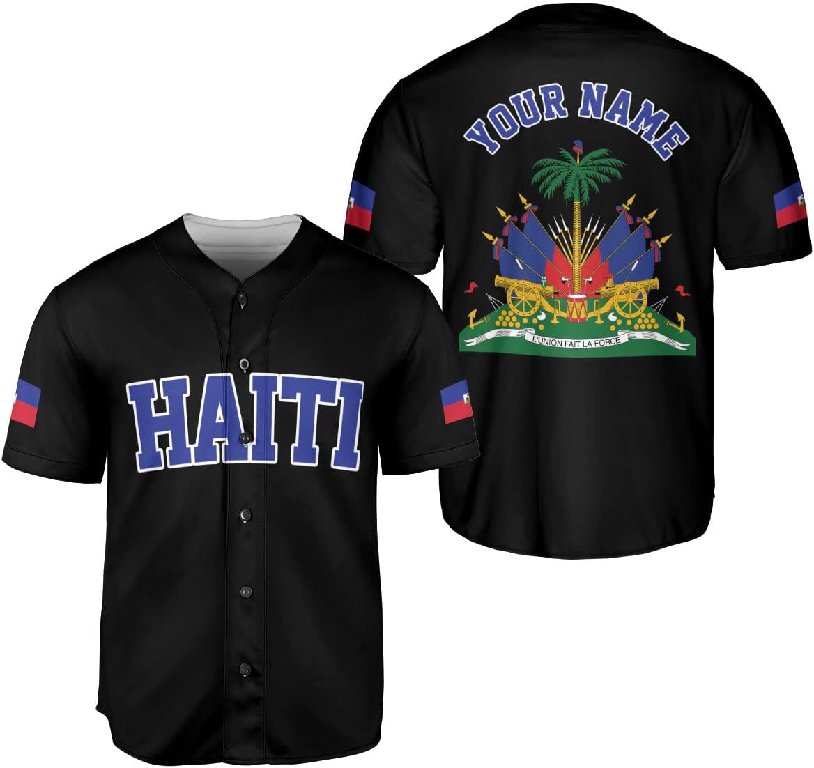 Personalized Name Haiti Baseball Jersey, Haitian Baseball Jersey for Men Women, Haitian Pride Jersey Shirt
