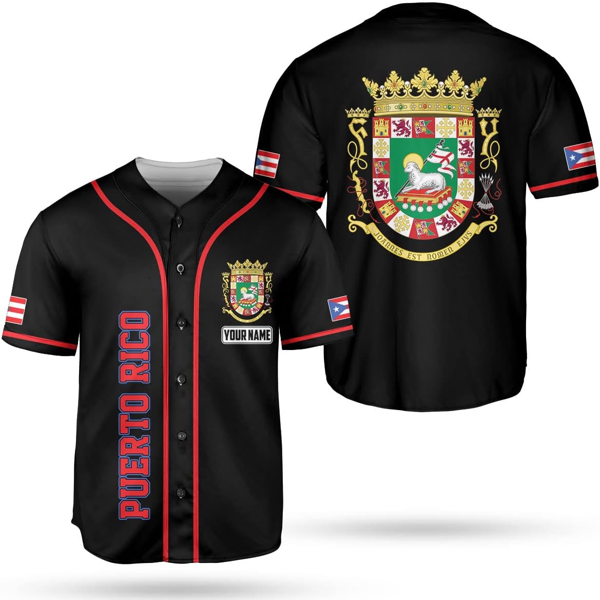 Personalized Puerto Rico Baseball Shirt,Customized Team Name Puerto Rican Baseball Jersey for Men,Women S-5XL
