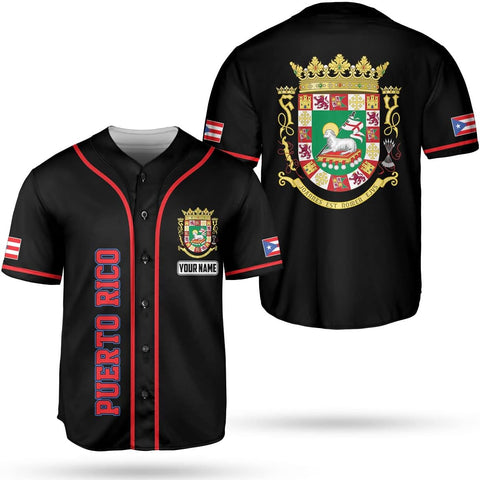 Personalized Puerto Rico Baseball Shirt,Customized Team Name Puerto Rican Baseball Jersey for Men,Women S-5XL