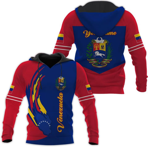 Custom Men's Venezuela Flag & Coat of Arms Hoodie