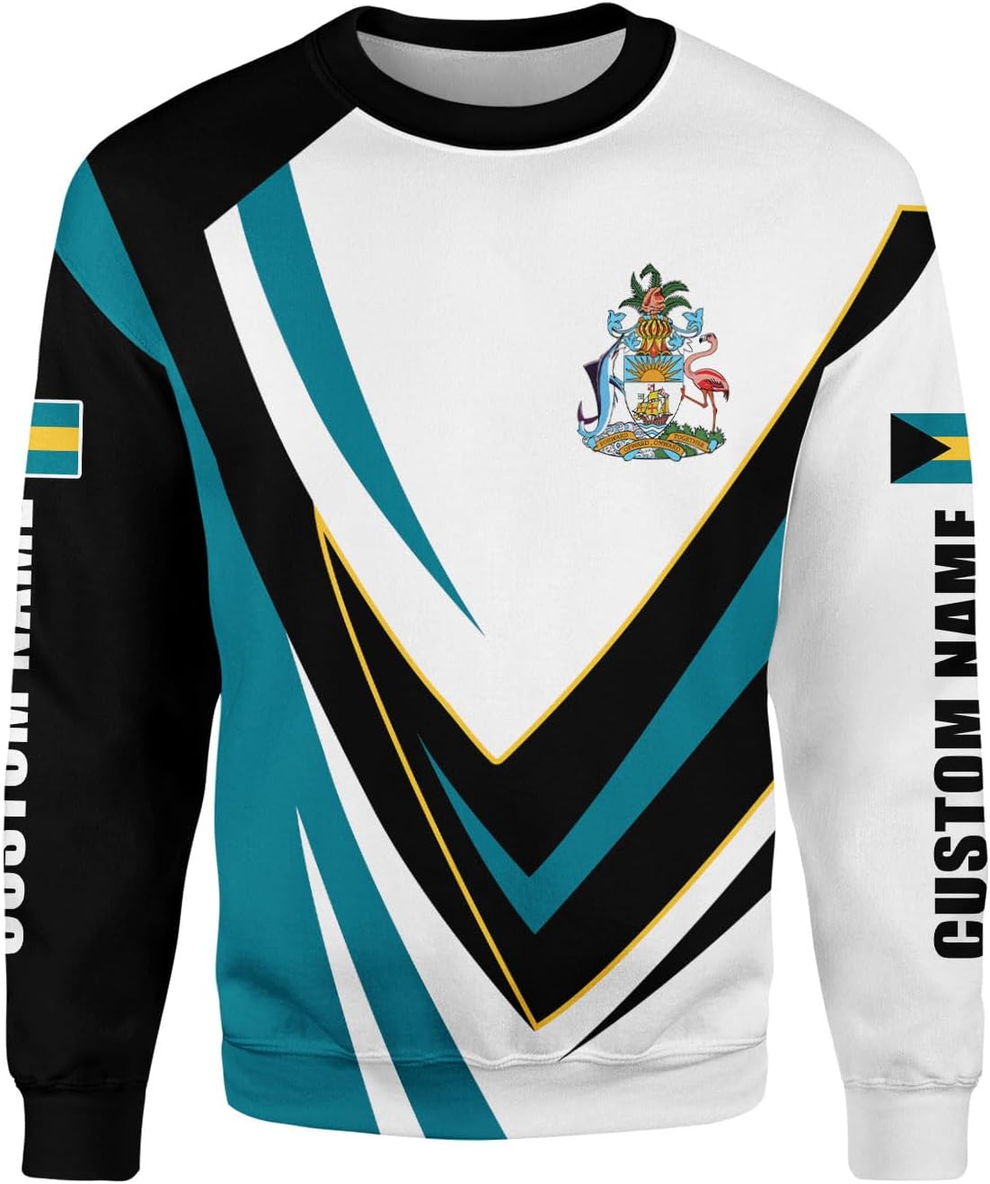 Personalized Bahamas Shirt 3D Custom Bahamas Flag Shirt for Men and Women Bahamas Pride Shirt