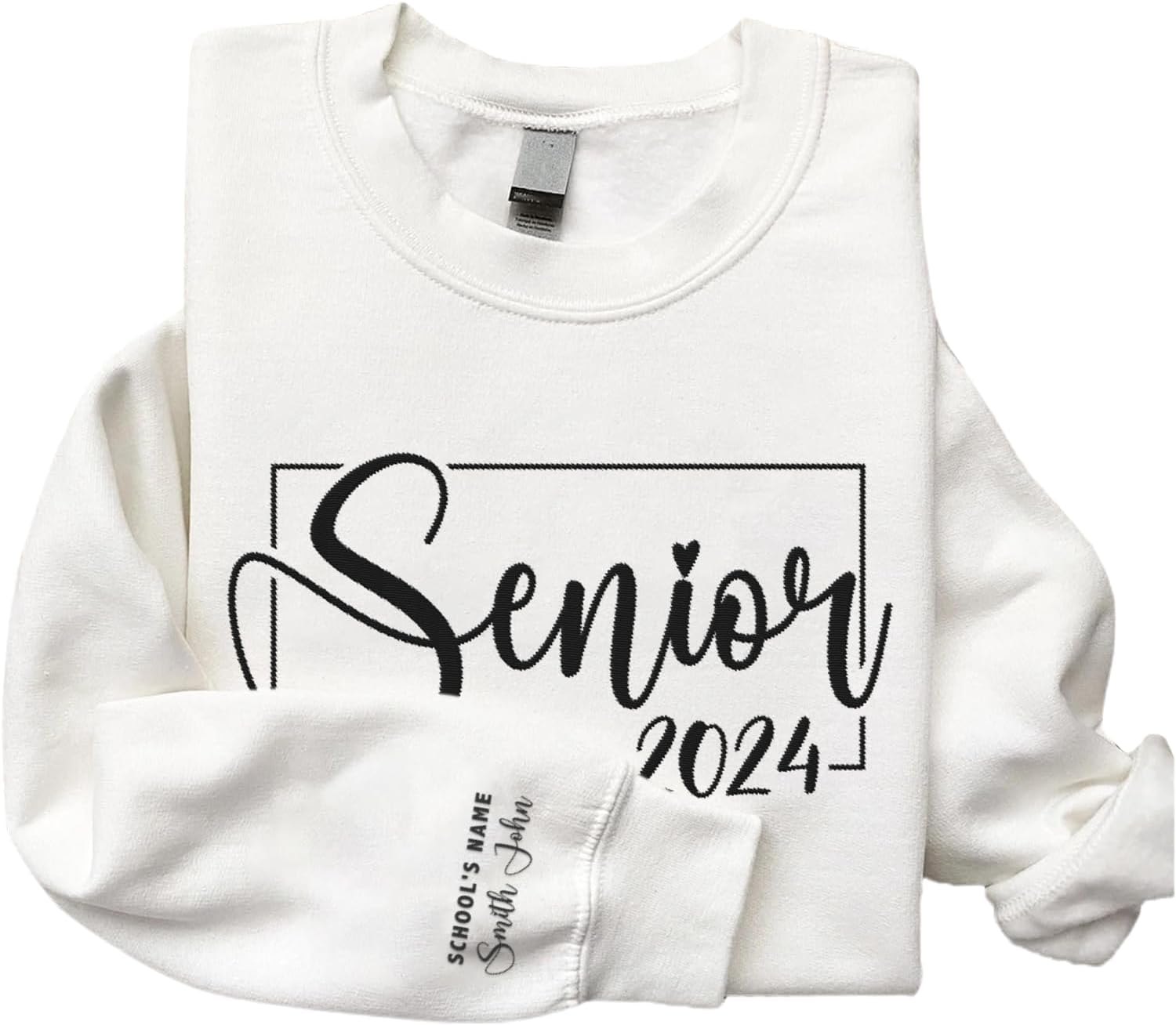 MAPrints Personalized Senior 2024 Embroidered Sweatshirt, Graduation 2024 Class Of 2024 Senior Class Of 2024 Graduation Shirt