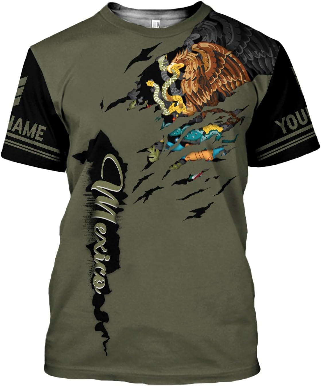 Rivelus Personalized Name Mexican Shirts for Men, Customized Mexico Shirts for Men, Mexico Shirts for Women Mexico Shirt