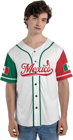 Mostprints Personalized Mexico Baseball Jerseys Mexican Eagle & Flag Shirt for Teams, Mexico Shirts for Men & Women Size S-5XL1