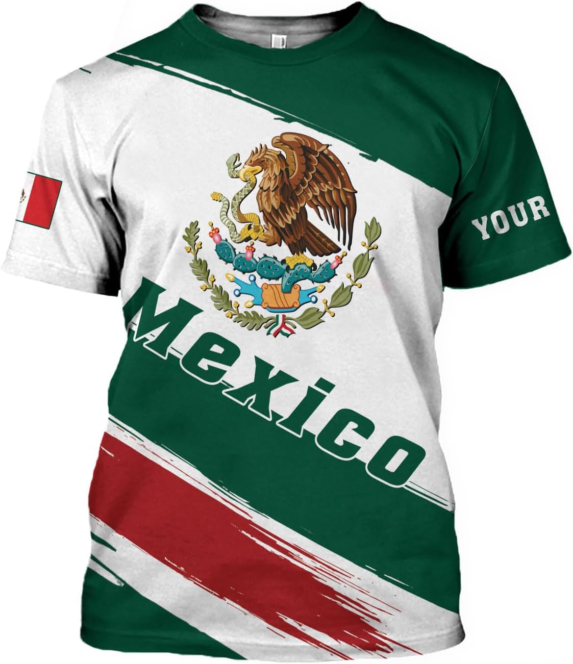 Royal Fight Personalized Mexico Shirts, Mexican Shirts for Men, Customized Mexico T-Shirt for Men, Mexico Eagle Flag Shirt