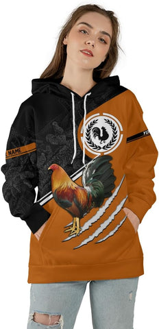Mostefy Personalized Name Rooster Hoodie 3D, Gallos De Pelea, Chicken Sweatshirt, Chicken Hoodie for Men and Women S-5XL
