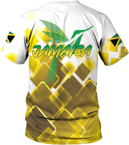 Ligthuy Personalized Jamaica Shirt 3D, Custom Jamaica Flag Lion Shirt for Men and Women, Jamaican Pride T-Shirt Unisex