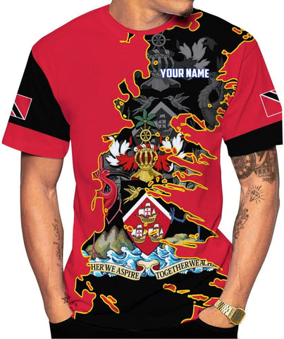 Rivelus Personalized Trinidad and Tobago Clothing 3D, Trinidad and Tobago Shirt, Trinidad Pride Gift T-Shirt S-5XL