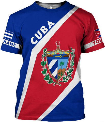 Ligthuy Personalized Name Cuba Shirt 3D, Cuban Tshirts for Men and Women, Cuba Flag Shirt, Sweatshirt, Hoodies, Zip Hoodies
