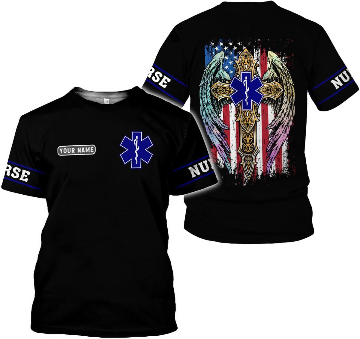 MoonArt Personalized Name Nurse Shirt Nurse Gifts Nurse Graduation Gift Funny Nurse T-Shirt Gift, Nursing Emergency Shirts