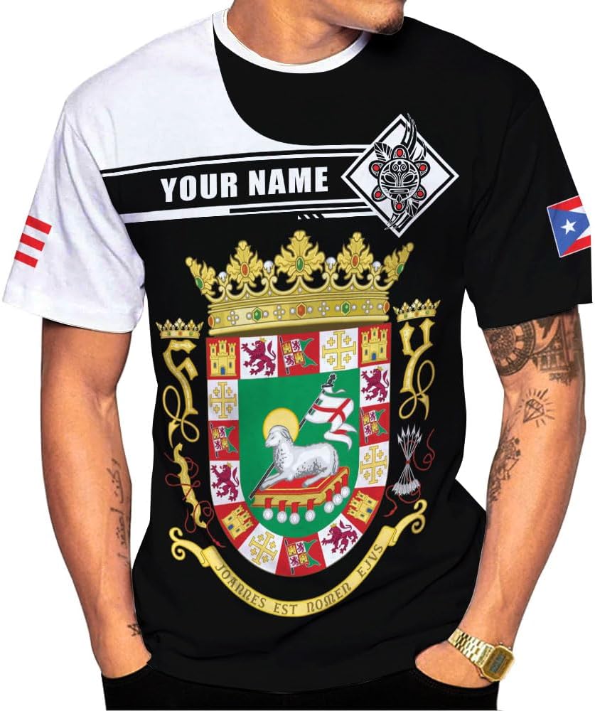 Mostefy Personalized Name Puerto Rico Shirt, Customized Puerto Rico Shirts for Men and Women, Puerto Rico Flag T-Shirt3