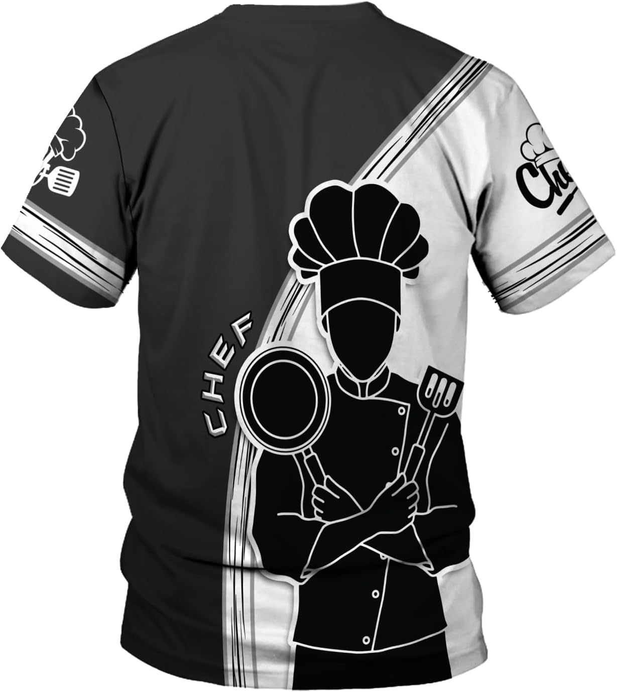 Custom Chef Shirt Chef Shirts for Men Gifts for Master Chef Lovers Custom Chef T Shirts for Men Funny 3D Chef Shirts for Men