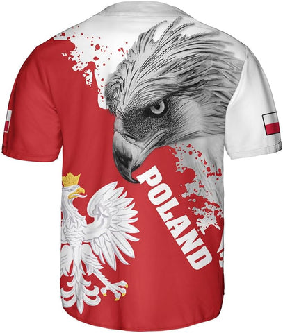 Parvii Personalized Poland Baseball Jersey Shirt Women & Men, Polska Tshirt Poland Shirt, Poland Pride Shirts, Polish Eagle