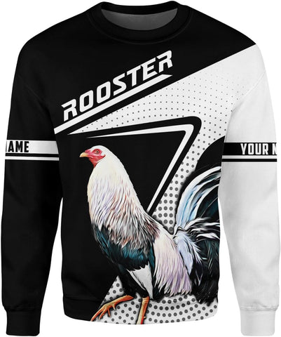 Mostefy Personalized Name Rooster Hoodie 3D, Gallos De Pelea, Chicken Sweatshirt, Chicken Hoodie for Men and Women S-5XL