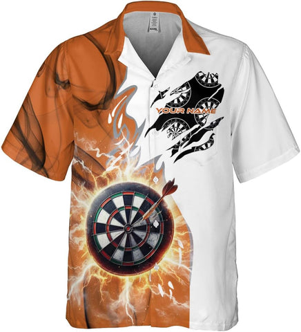 Personalized Name Darts 3D Hawaiian Shirt Unisex S-5XL Gift for Darts Player Dart Shirts for Men Custom Darts Shirts for Men