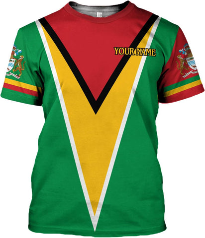 Personalized Name Guyana Shirts for Men and Women,Guyana Flag Funny Patriotic T-Shirt, Guyanese Pride Flag Shirt