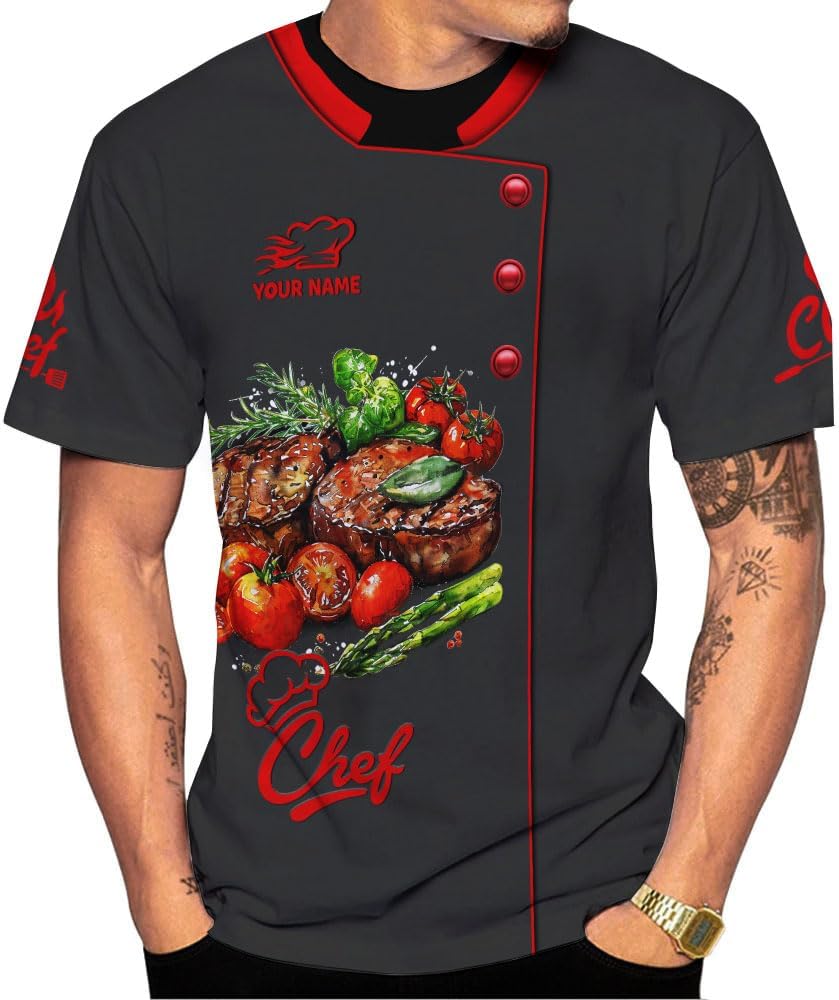 Custom Personalized 3D Chef Shirt Gifts for Lover