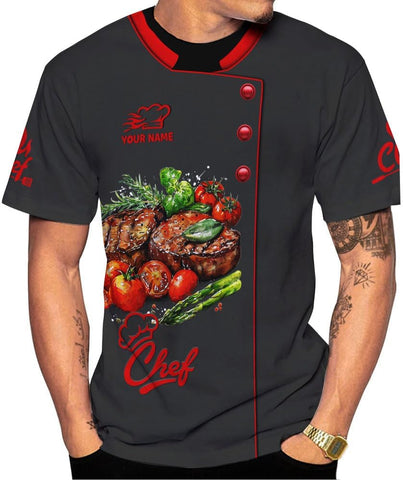 Custom Personalized 3D Chef Shirt Gifts for Lover