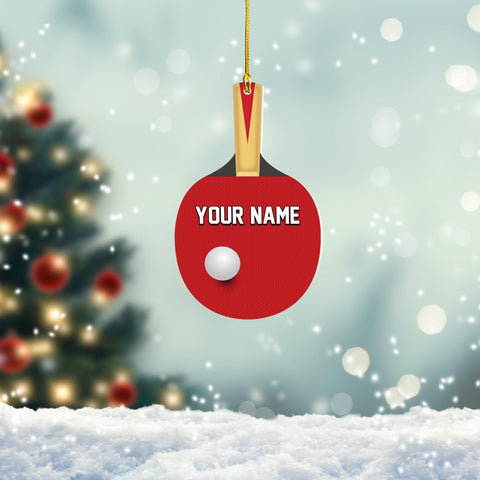 Personalized Table Tennis Ornament Gift Christmas Ornaments, Ping Pong Personalized Christmas Tree Ornament, Gifts for Tennis Lovers, Tennis Player, Tennis Christmas Ornament (Style 3)