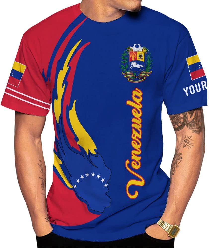 Royal Fight Personalized Coat of Arms Shirt with Venezuela Flag - Pride Shirts for Men & Women