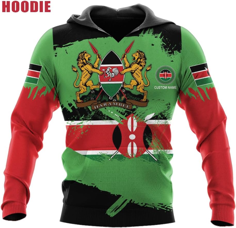 Personalized Kenya Flag 3D Shirts - Kenyan Pride Gift