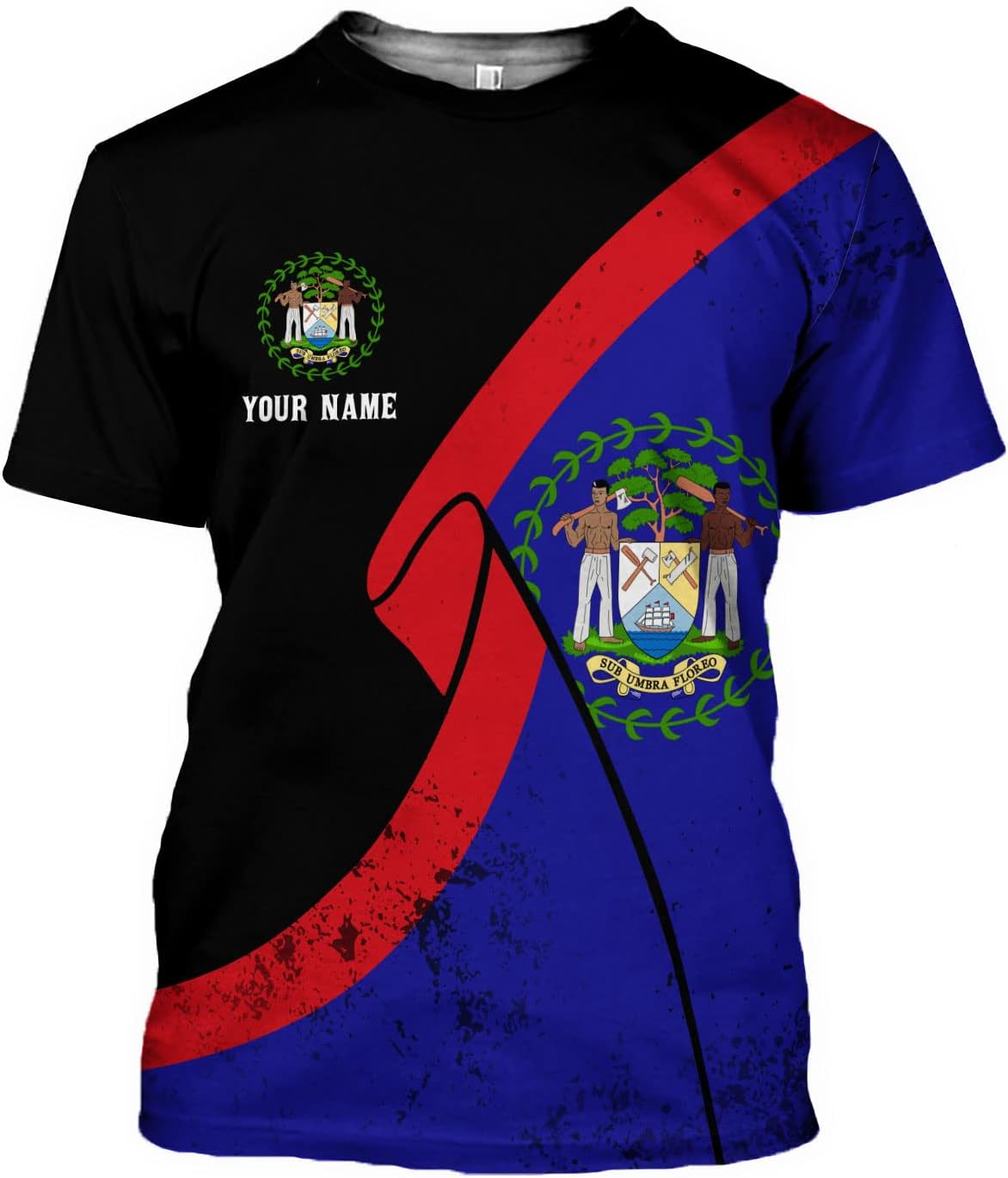 Personalized Belize Shirt for Men and Women, Coat of Arms of Belize Flag Flag Shirt, Belizean Country Flag Gift
