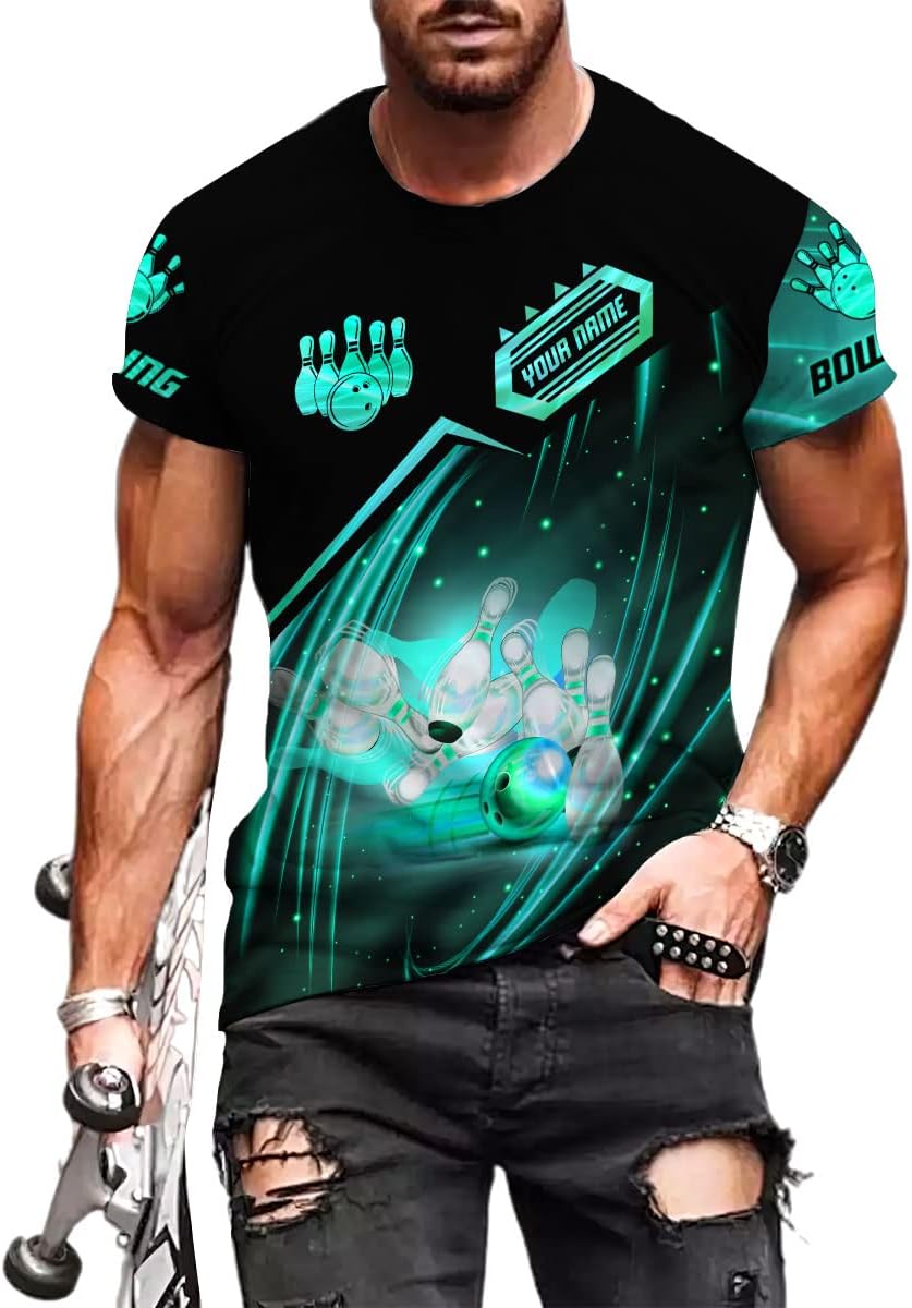 Intenprints Personalized Bowling Shirt Custom Bowling Shirts Bowling Gift Bowling Shirts for Women & Men Bowling Shirt Team