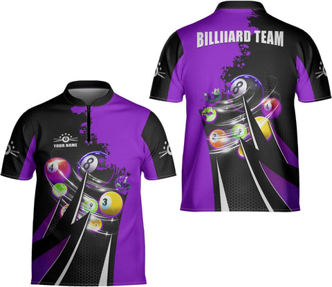 Artparel Personalized Billiard Jersey 3D Billiard Shirts for Men Billiard Bowling Jersey Billiards 9 Ball Pool Shirts for Men