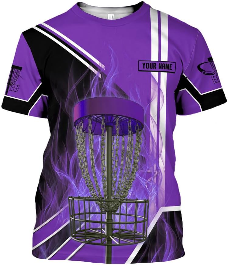 Personalized Disc Golf T-Shirt 3D All Over Printing S-5XL, Disc Golf Shirts for Men, Mens Disc Golf Tee Shirt