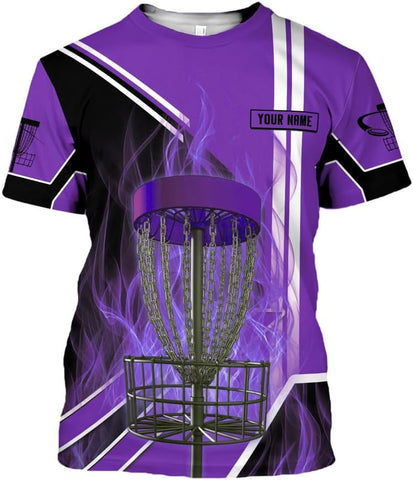 Personalized Disc Golf T-Shirt 3D All Over Printing S-5XL, Disc Golf Shirts for Men, Mens Disc Golf Tee Shirt