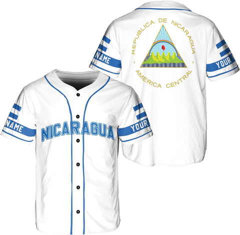 Royal Fight Personalized Nicaragua Baseball Jersey Custom Nicaragua Baseball Jersey for Men Women Nicaraguan Camisas Shirt