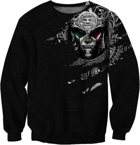 Aztec Warrior Hoodie Unisex Hoodie, T Shirt, Zip Up Hoodie, Sweatshirt for Men AD827