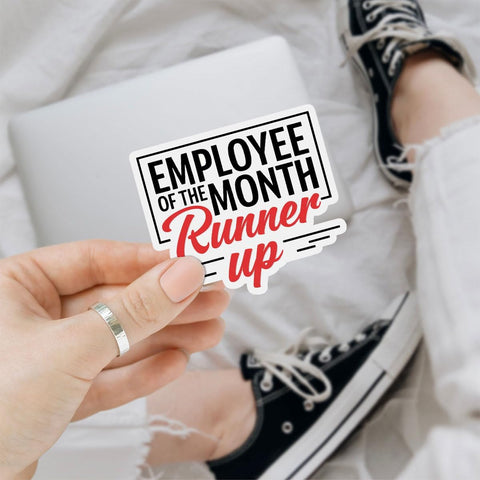 3Pcs Employee of The Month Runner Up Sticker Coworker Inspirational Sarcasm Gift Employee of The Month Stickers Great for Boss Decal for Laptop Water Bottle Tool Box Phone Car Hard Hat 3"x3"