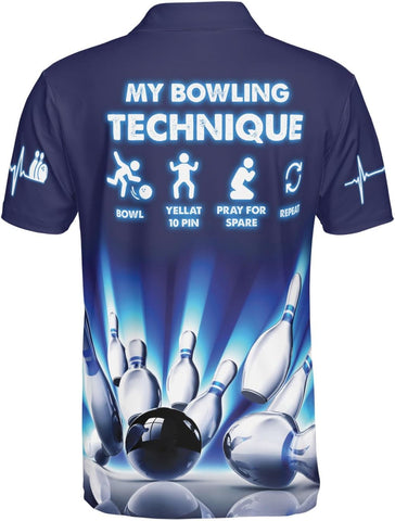 Ligthuy Personalized Name Bowling Polo Shirts 3D for Men and Women, Bowling Shirt, Bowling Shirts for Men Team Bowling Shirt
