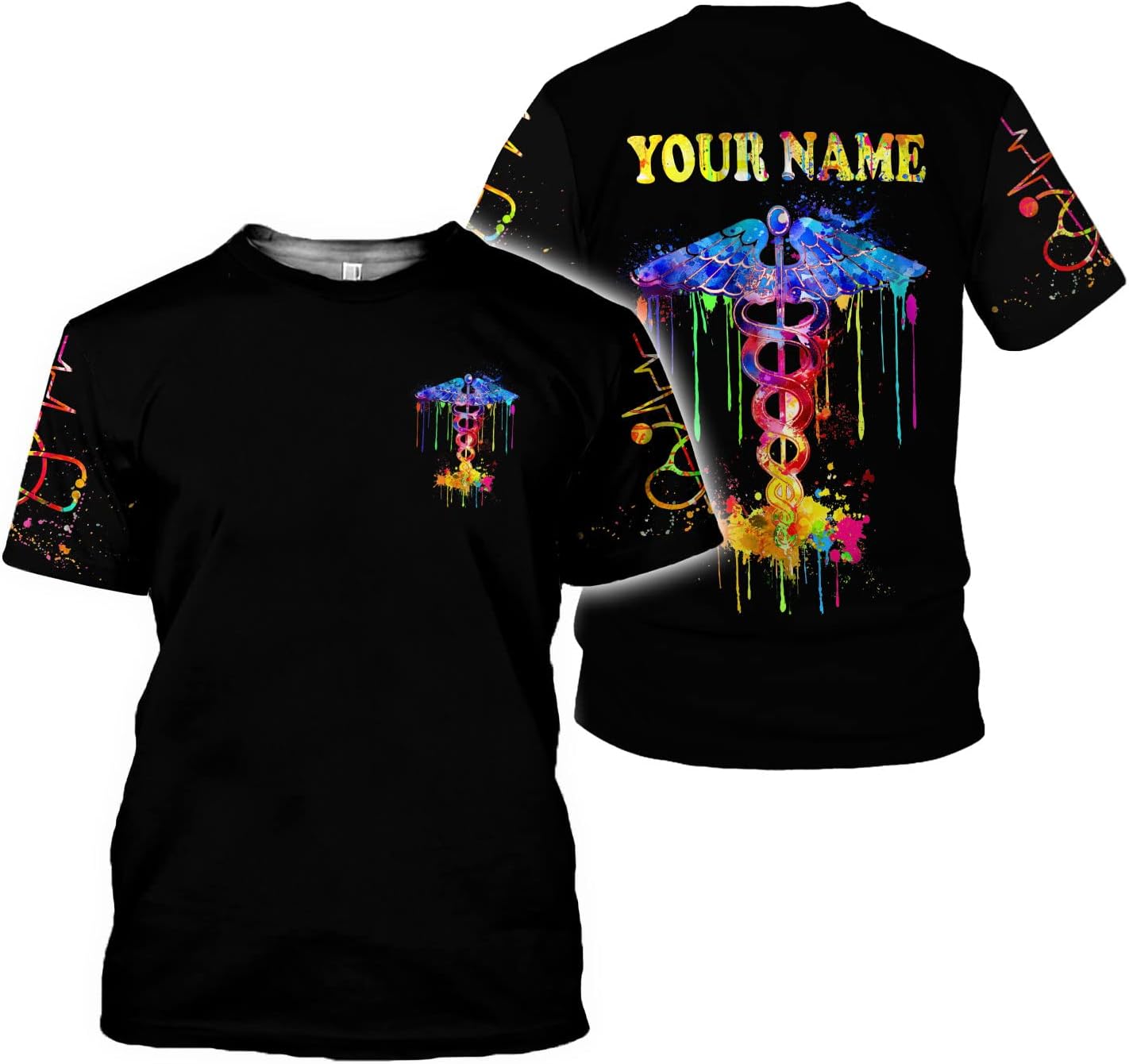 Custom Er Nurse Shirts for Women Future Nurse Shirt 3D Nursing Shirts for Nurses Emergency Nurse Shirt CNA Shirts CNA Shirt