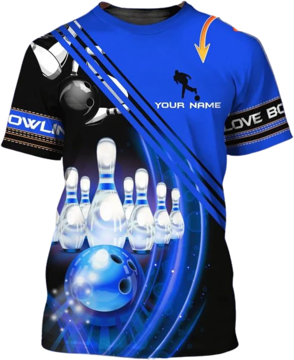 Personalized Name Bowling Shirts for Women 3D, Bowling Shirts with Name, Custom Bowling Shirts Gift for Bowling Lover