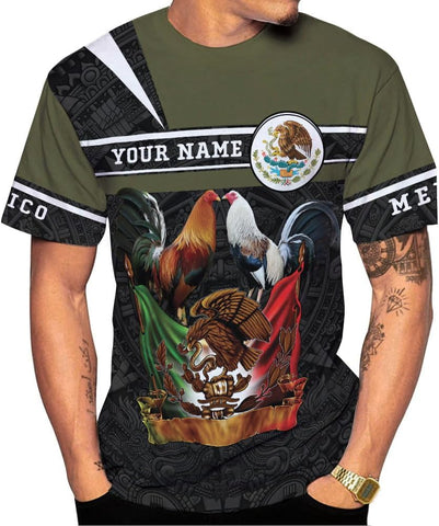Mostprints Personalized Name Mexican Shirts for Men 3D, Customized Mexico Shirts for Men, Mexico Shirts for Women Mexico Shirt1