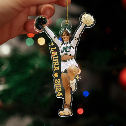 Pretyprints Personalized Cheerleader Ornaments Cheerleader Cheerleading Lovers Ornaments Cheerleading Ornament Gift for Cheerleader Christmas 2024 Cheer Cheerleader Ornaments Xmas (Style 8)