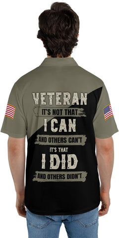 Veteran Polo Shirt for Men Custom US Army Polo Shirts Military Veterans Pride American Flag Gifts Memorial Day Army Shirts