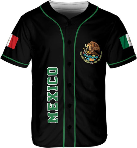 Mostefy Personalized Mexico Baseball Jerseys Mexican Eagle & Flag Shirt for Teams, Mexico Shirts for Men & Women Size S-5XL1