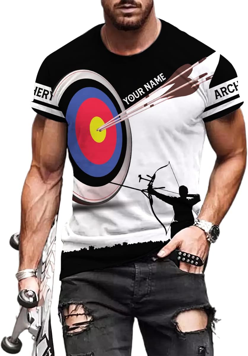 Personalized Men's Archery Shirts, Custom Name & Team Name Jerseys, S-5XL Polo Shirts
