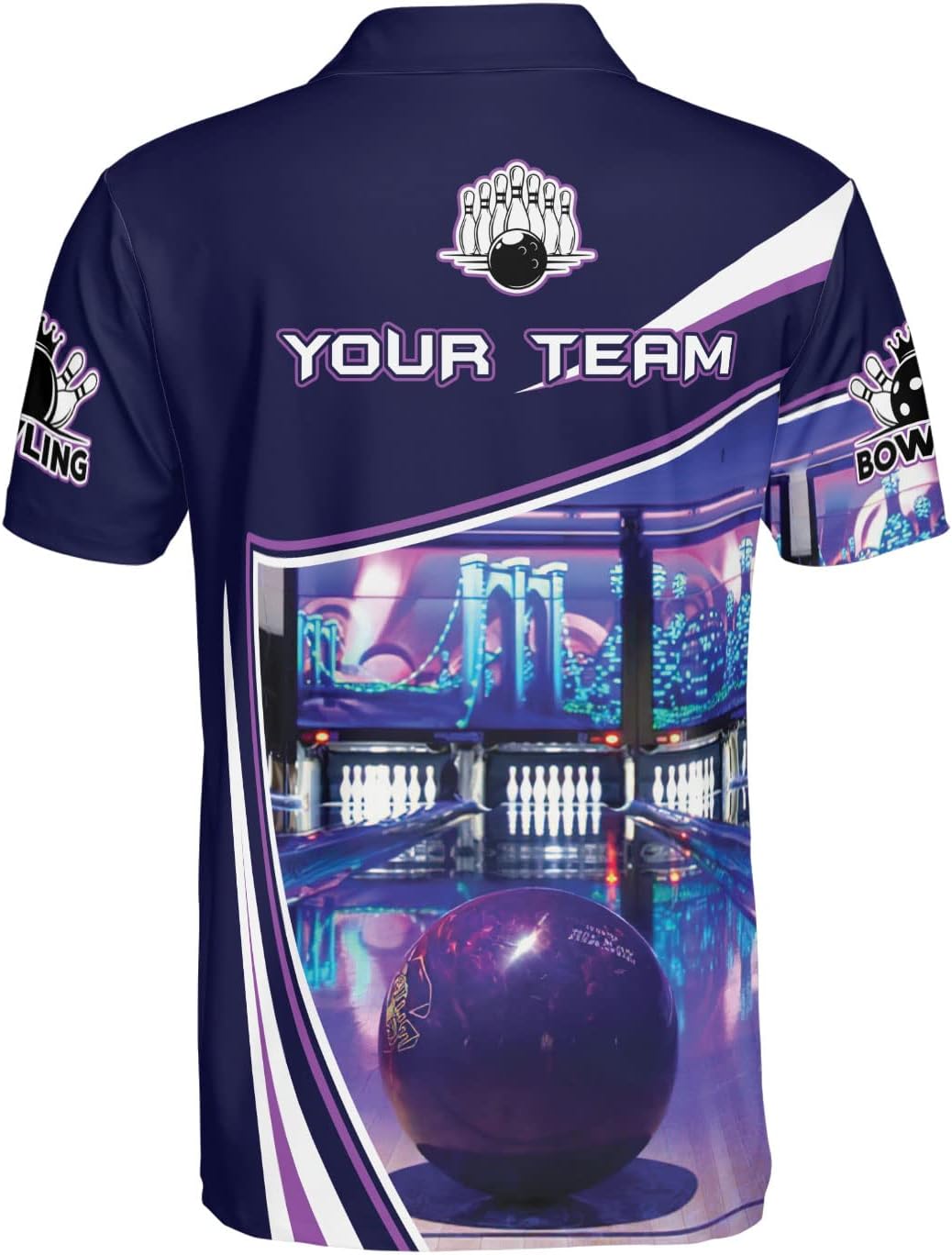 Ligthuy Personalized Name Bowling Polo Shirts 3D for Men and Women, Bowling Shirt, Bowling Shirts for Men Team Bowling Shirt