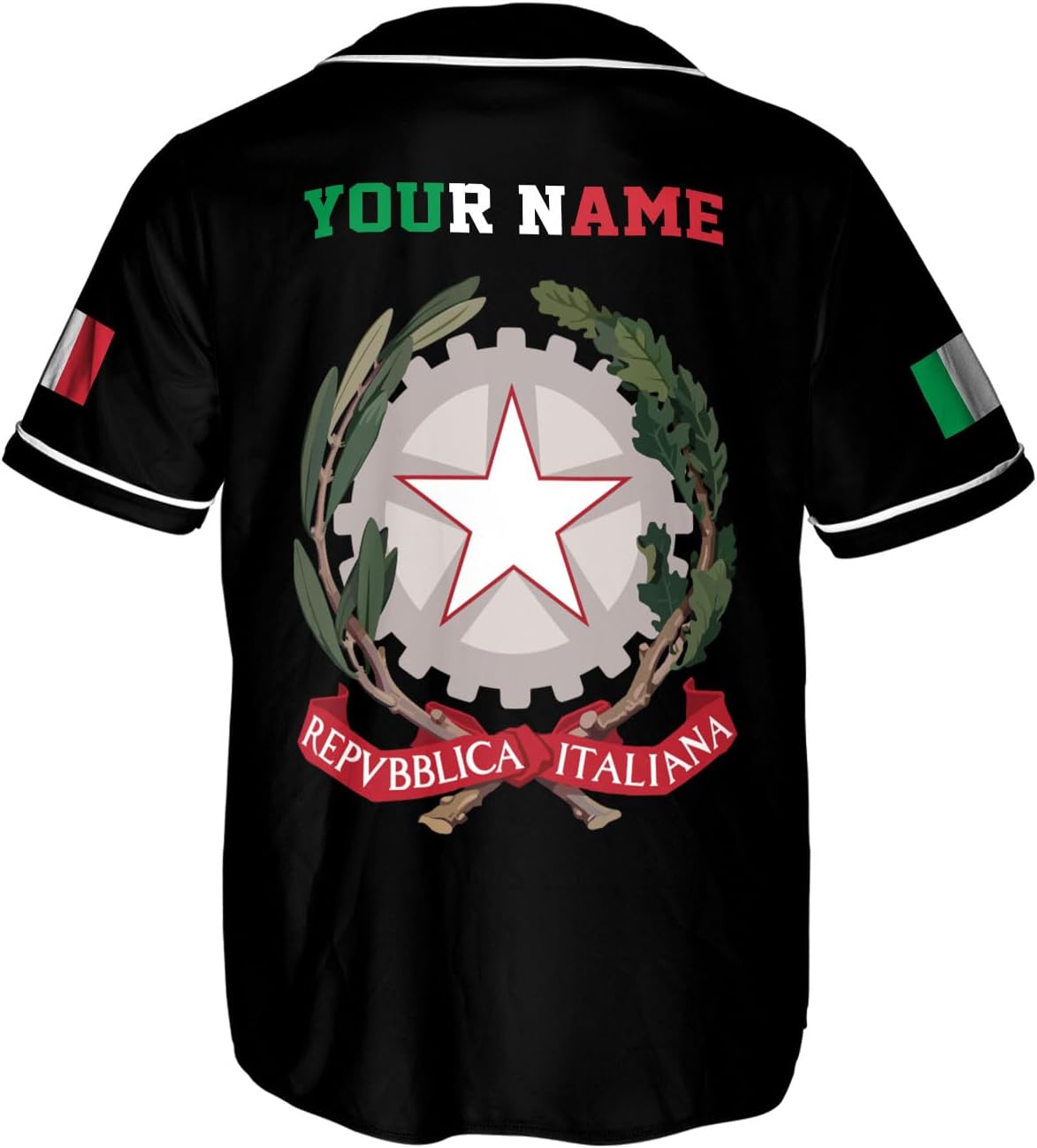 Leeprints Personalized Italia Jersey, Italian Soccer Shirt Baseball Italia Pride Flag Jersey Men Women Flag Italy Shirts