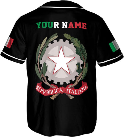 Leeprints Personalized Italia Jersey, Italian Soccer Shirt Baseball Italia Pride Flag Jersey Men Women Flag Italy Shirts