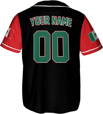 RoyalBro Personalized Mexico Baseball Jersey, Mexican Jersey for Men & Women, Mexican Flag Jersey, Mexico Shirt Camisa